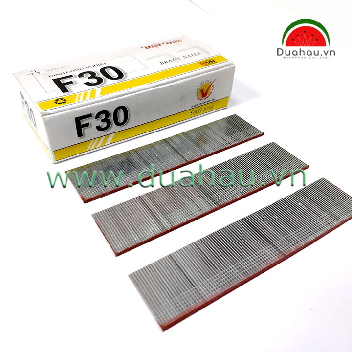 [1 Hộp] Đinh thẳng F30 dùng cho bắn máy - hộp Vàng