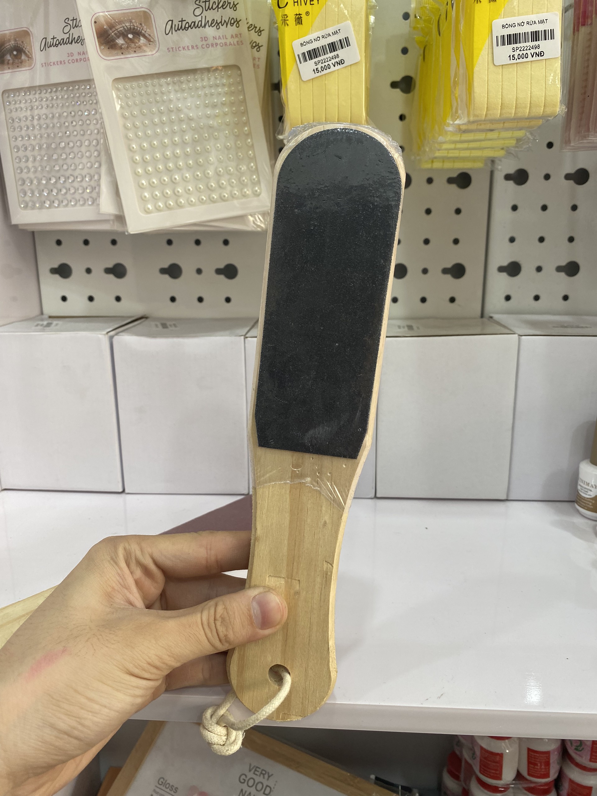 Chà gót chân nhám cán nhựa, chà gót nhám