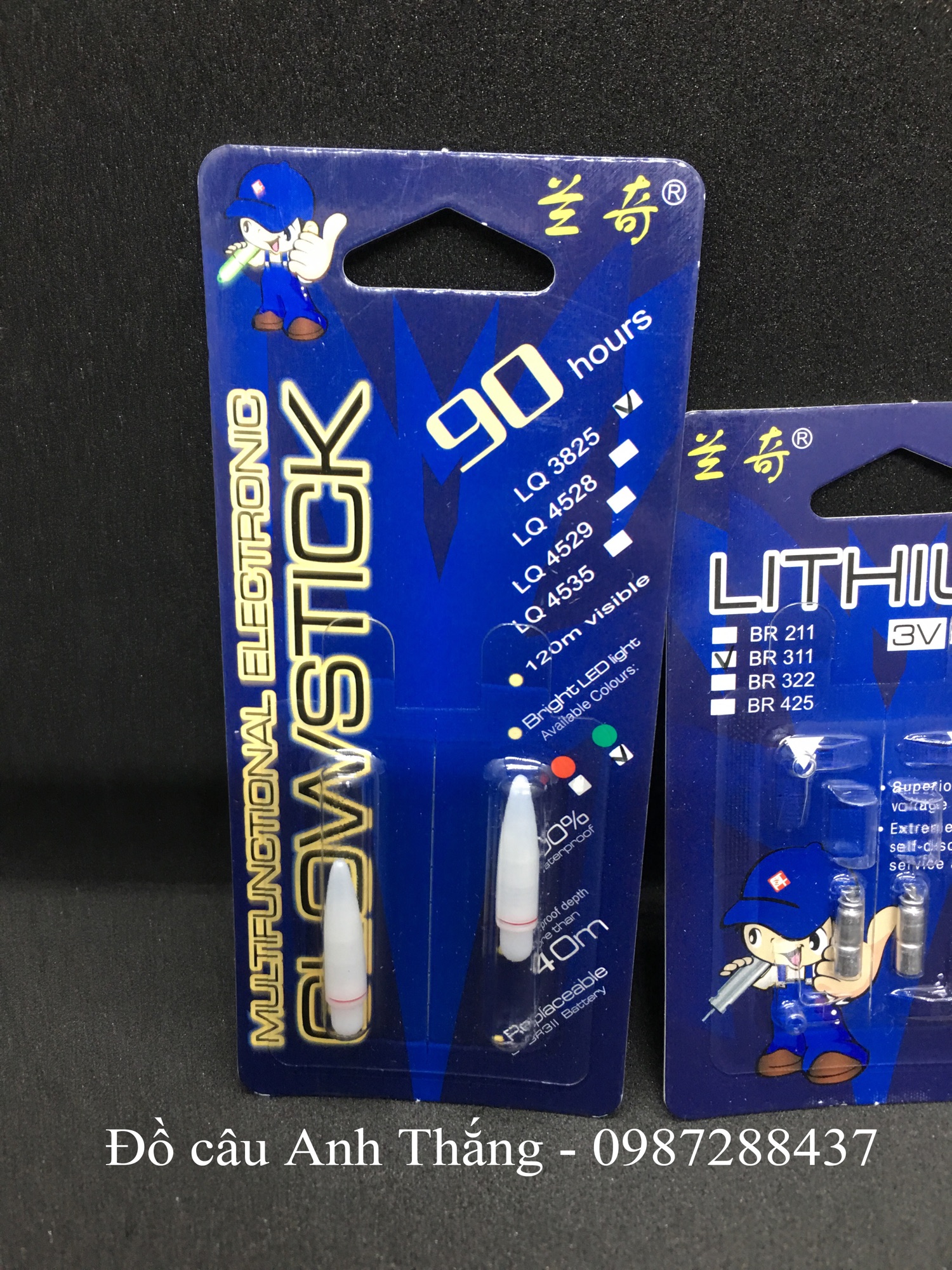 Vỉ pin đèn Led 90h câu lục cao cấp