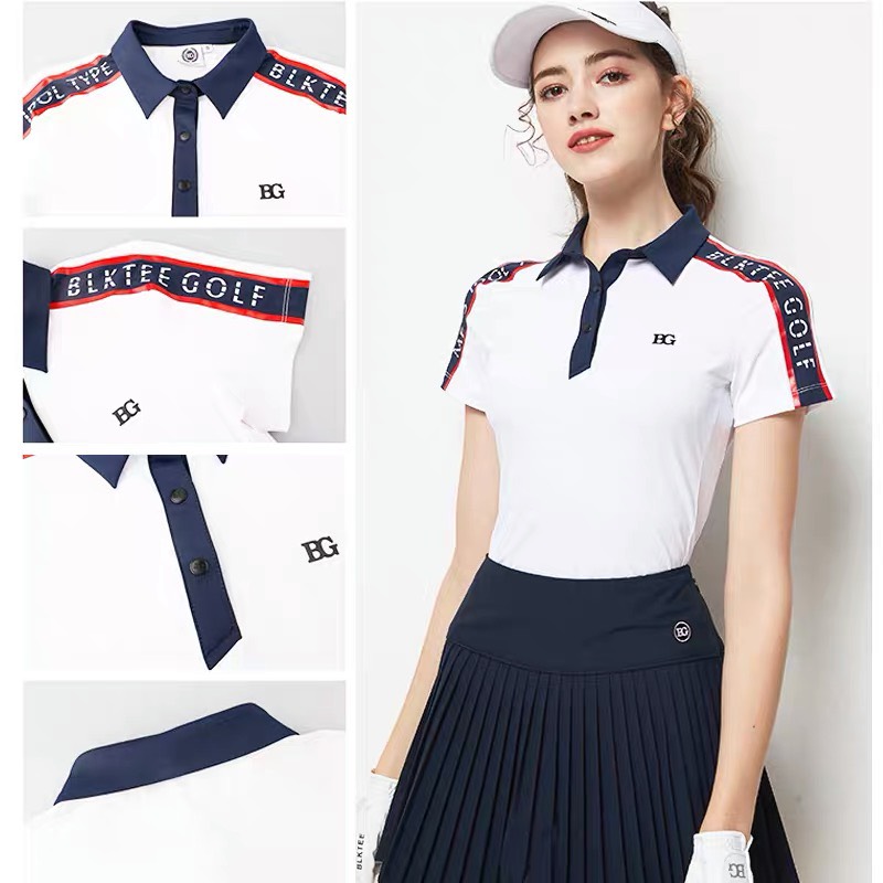 Áo váy golf nữ bg chính hiệu shop golf hồng nhung