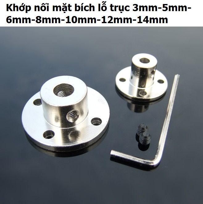 Khớp nối mặt bích - khớp nối trục động cơ lỗ trục 3mm-5mm-6mm-8mm-10mm-12mm-14mm