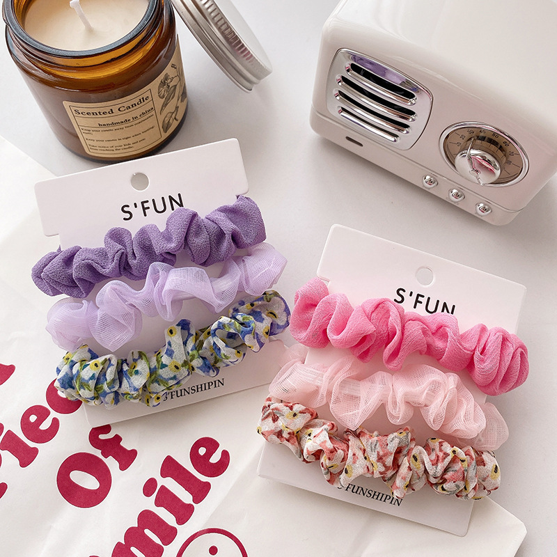 Set 3 cột tóc scrunchies xinh xắn- UniLabel