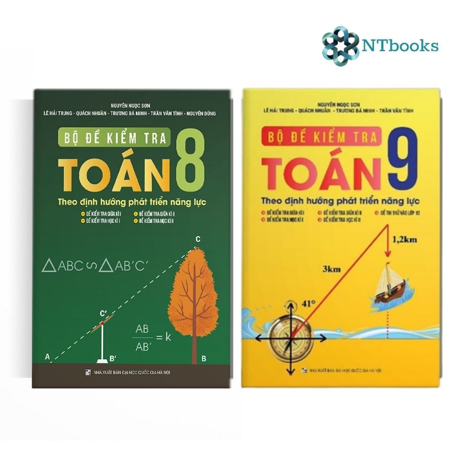 Bộ sách Bộ đề kiểm Toán 8 - 9 - Theo định hướng phát triển năng lực - NTbooks