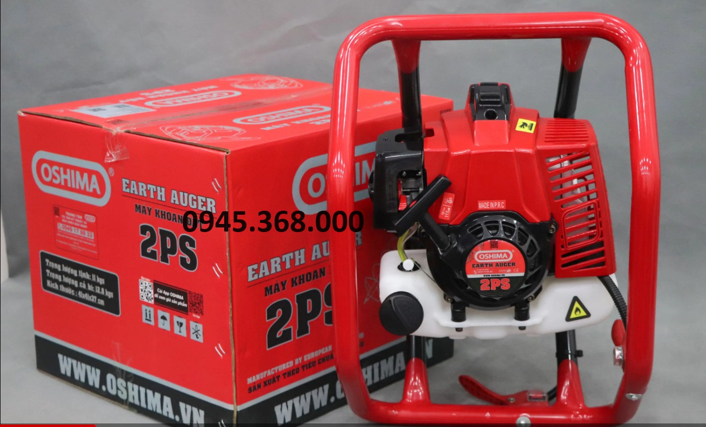 [HCM][Trả góp 0%] Máy khoan đất oshima 2ps tặng kèm mũi khoan 150mm