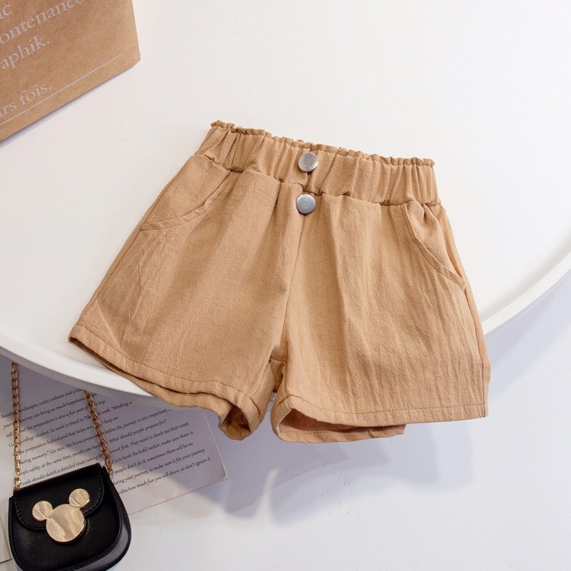 Quần Short Kaki Cho Bé Gái
