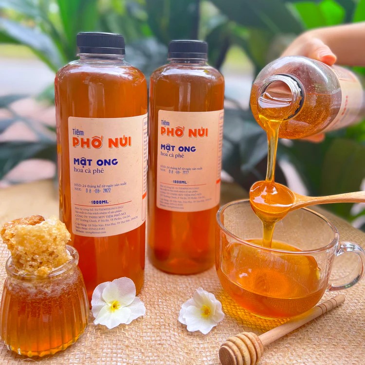 Mật Ong Hoa Nguyên Chất Tiệm Phố Núi 1000ML [Siêu Sale Tết]