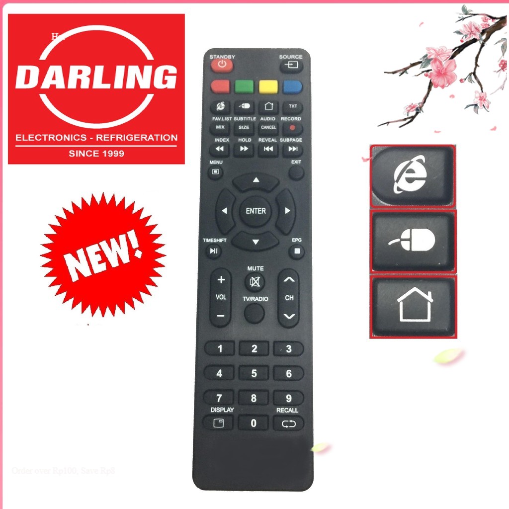 REMOTE ĐIỀU KHIỂN TIVI DARLING SMART MẪU 2 [Cam kết chất lượng, BH 6 tháng]