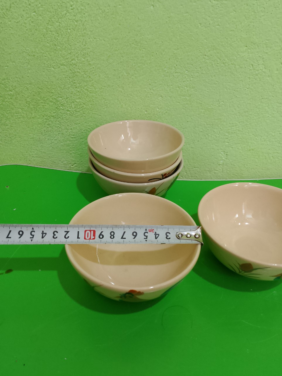 combo 10 chén cơm vẽ con gà ( loại thường sành )