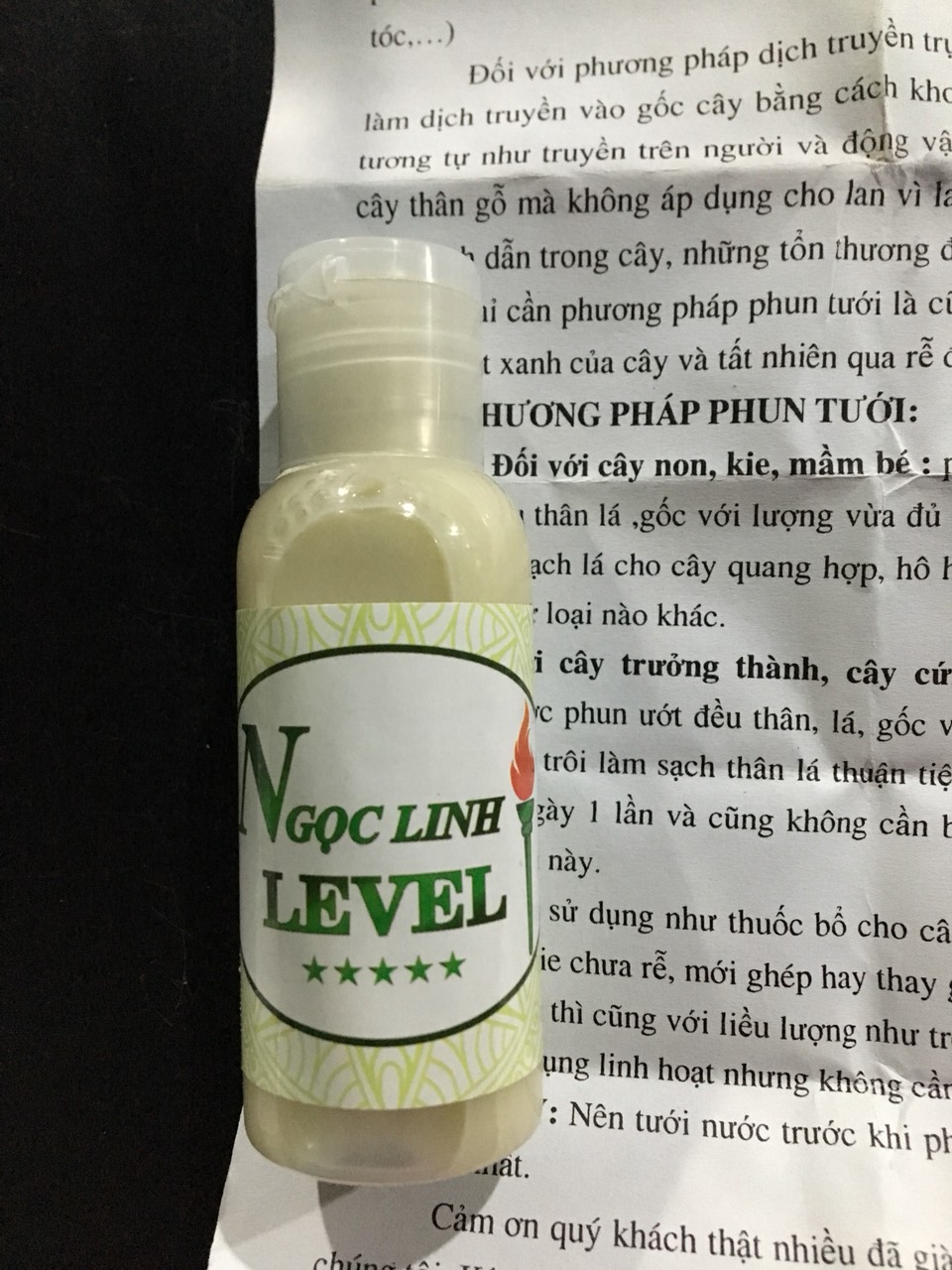 Sản phẩm dinh dưỡng hoa Lan Ngọc Linh Level 50ml