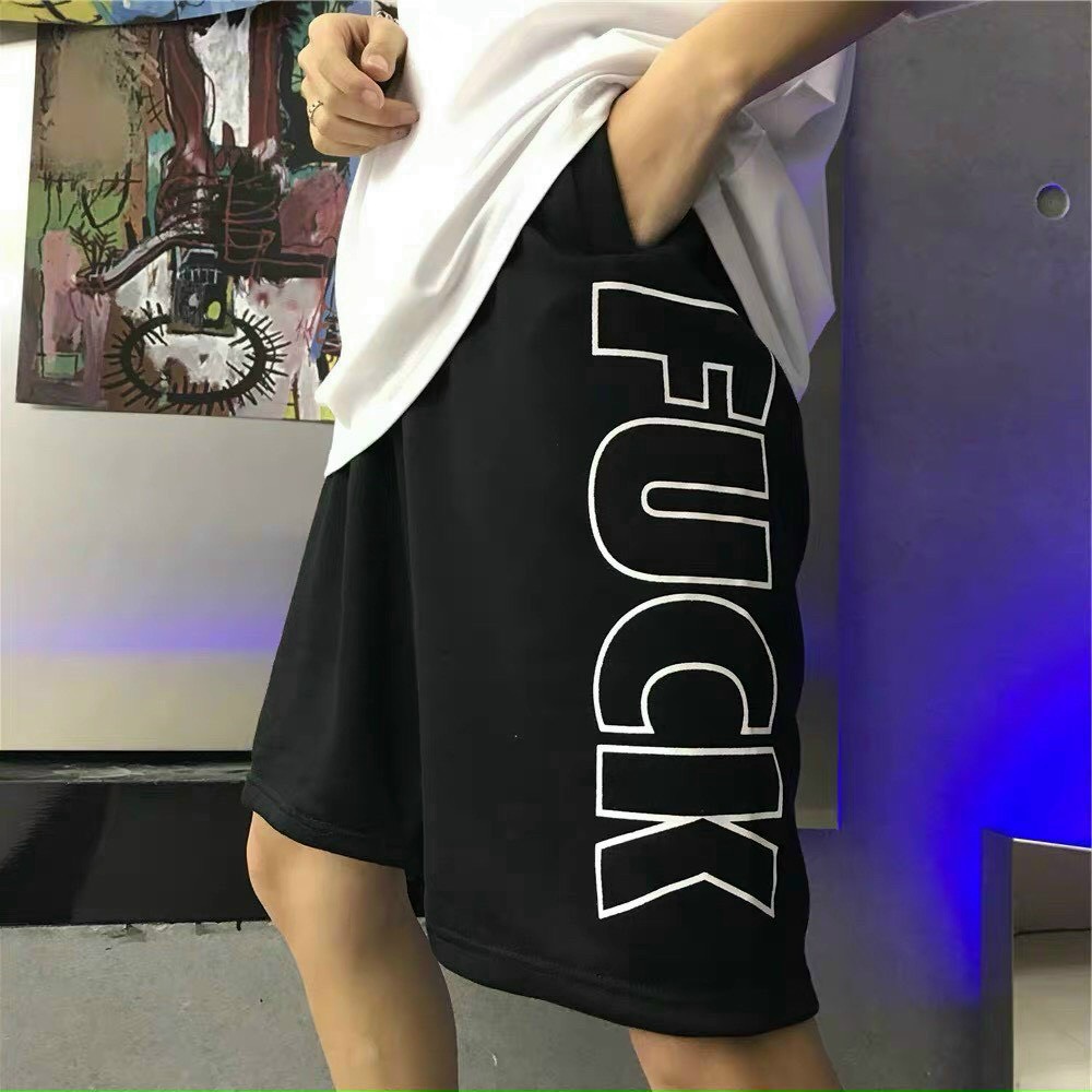 Quần short nam thun lửng in chữ 'f*ck' tp172