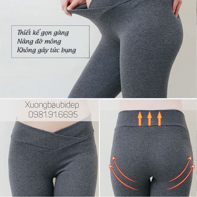 Quần bầu cạp chéo có size đại co dãn 4 chiều nâng mông có 2 màu lựa chọn