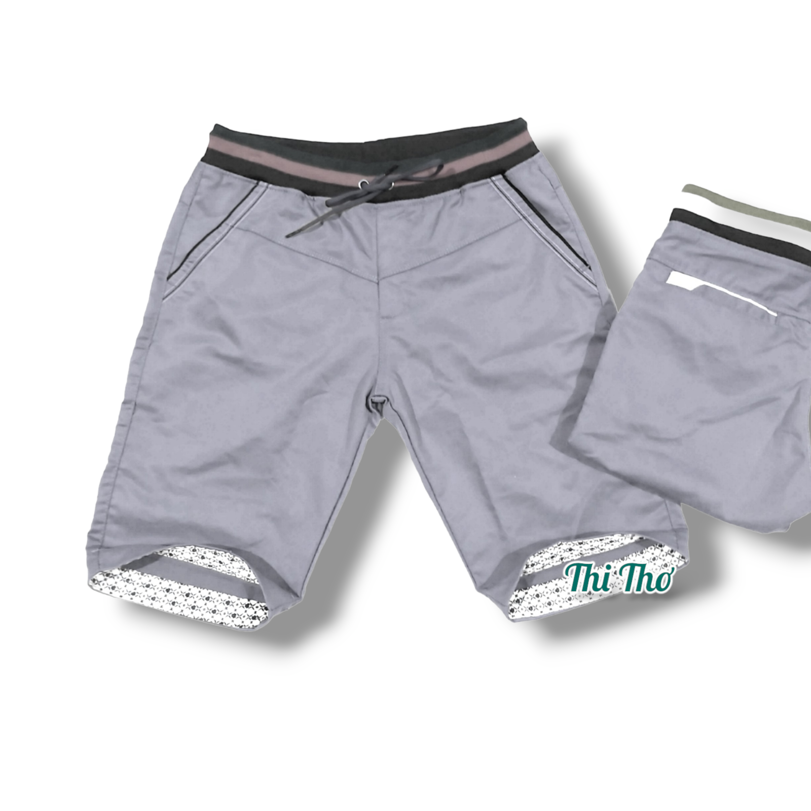 quần sọt kaki nam lưng thun vải co giãn