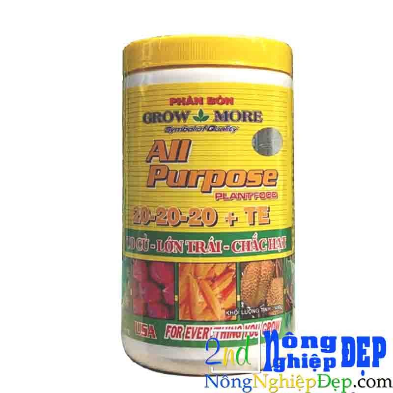 PHÂN BÓN LÁ 20-20-20 GROWMORE -100g