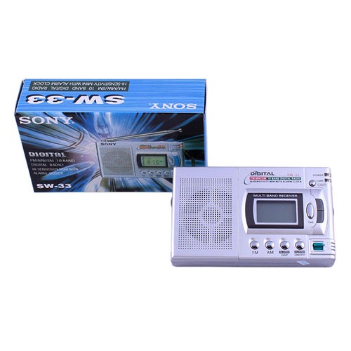 [HCM]Radio Sony 10 Band Kỷ Thuật Số SW-33 Đồng Hồ Chức Năng Hẹn Giờ Mở Radio