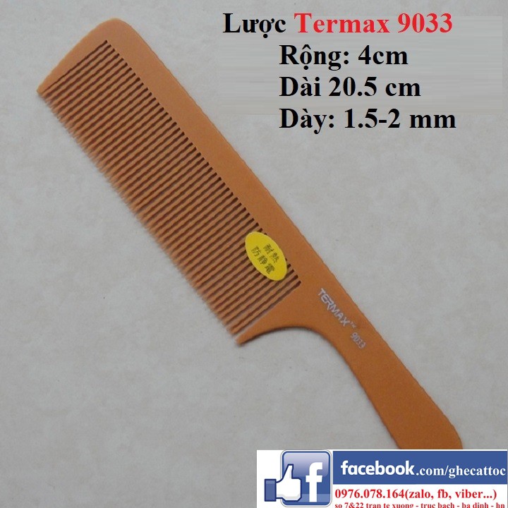 LƯỢC CẮT TÓC NAM BARBER BẢN TO TERMAX 9033 - Đen Black