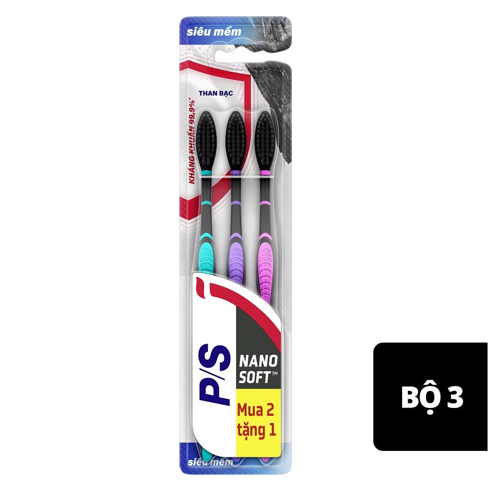 [HCM GIAO 2H]Bàn chải đánh răng P/S than bạc kháng khuẩn 99.9%