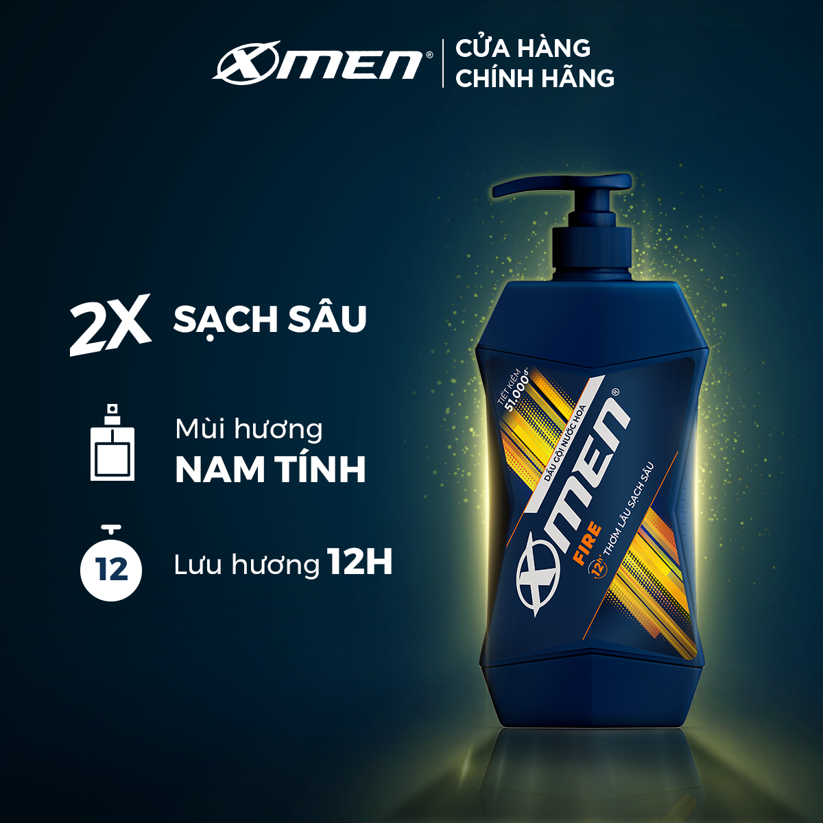 Dầu Gội Nước hoa X-Men Fire 380g