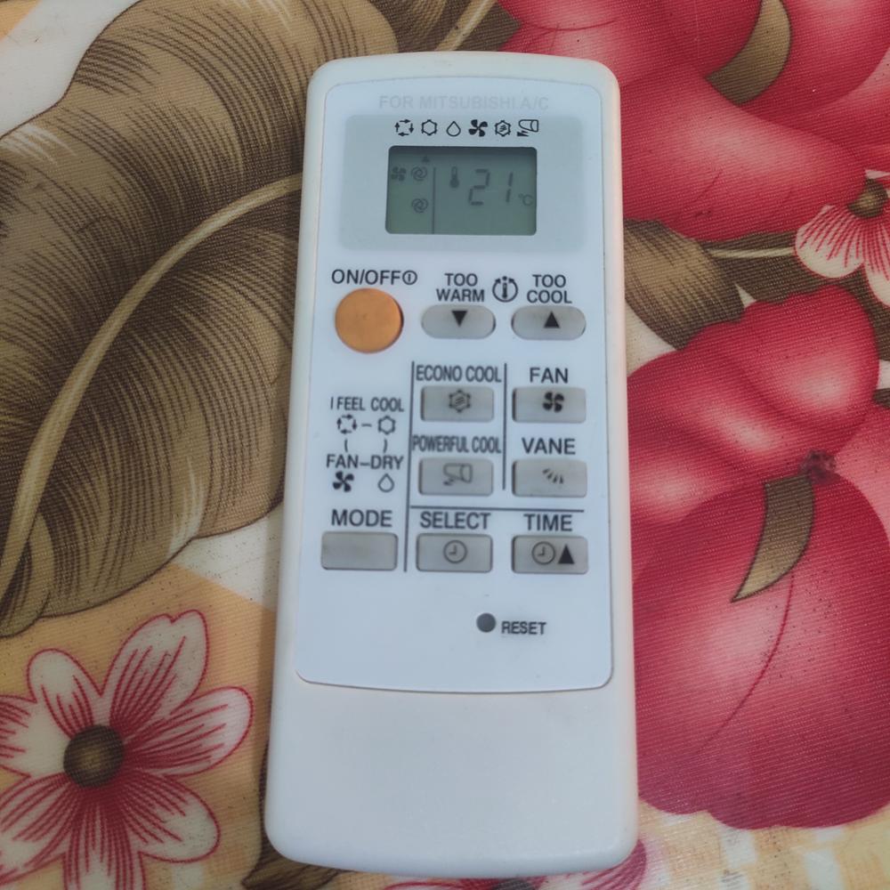 Điều khiển điều hoà mitsubishi 1 chiều ( viền trắng)