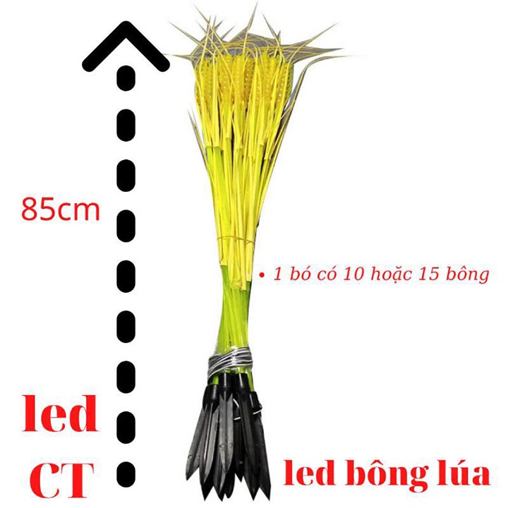 [15 CÁI] Combo bó 15 đèn, bó 10 đèn led bông lúa trang trí tết, đèn bông lúa thần tài