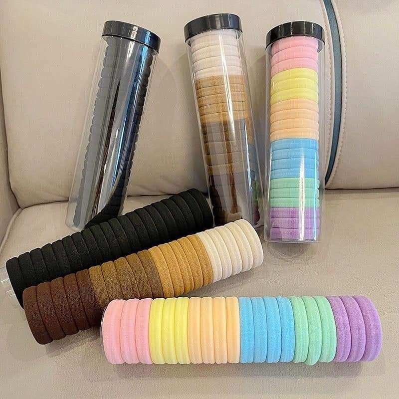 Ống 20 chun cột tóc màu trơn bền đẹp