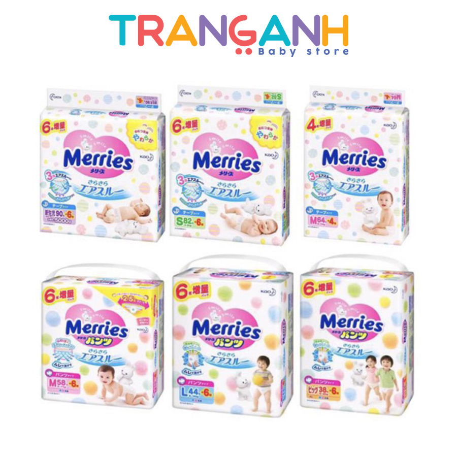 Bỉm Merries nội địa Nhật thêm miếng