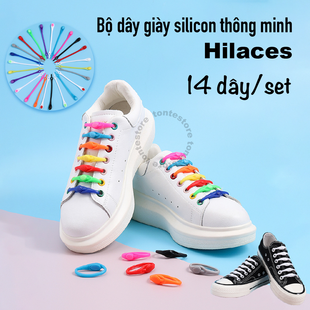 Dây Giày Cao Su Đàn Hồi Thông Minh Hilaces - (Bộ 14 dây chuẩn)