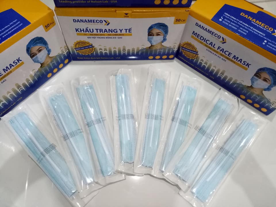 Khẩu trang y tế cao cấp DANAMECO tiệt trùng từng chiếc