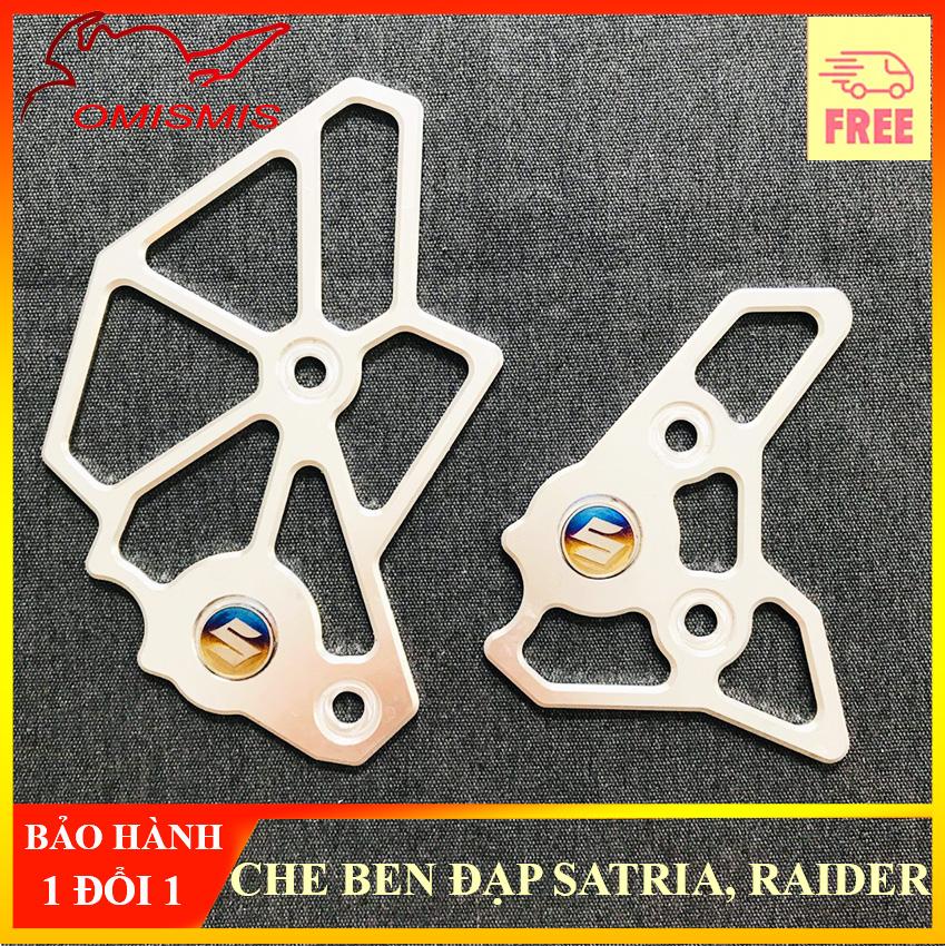 [HCM][SATRIA RAIDER] Bộ che ben đạp che ben dầu che ben đạp cho satria che ben đạp cho raider hàng xịn có tặng kèm 2 logo suzuki ( MÀU BẠC)