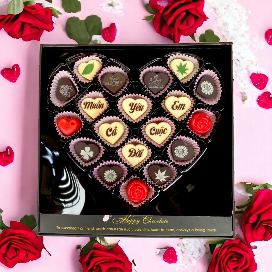 (TẶNG TÚI XÁCH SANG TRỌNG) Socola valentine cao cấp