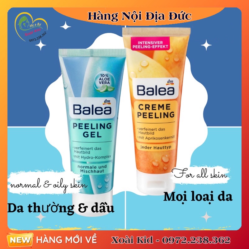 [Hàng nội địa Đức Đủ Bill]Tẩy da chết mặt Balea 75ml
