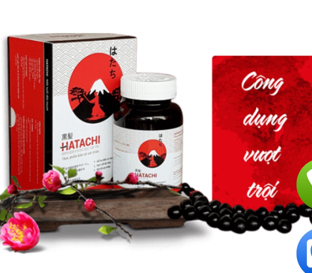 Viên Uống HATACHI Plus Hỗ Trợ Đen Tóc .Rung Tóc.