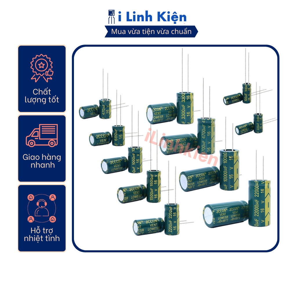 Tụ hoá 50V 2200UF chính hãng JCON