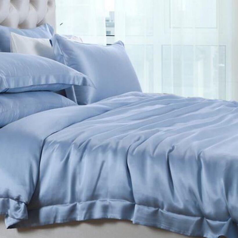 [HCM]Bộ Chăn Ga Gối Phi Lụa Cao Cấp 5 Món Lan Pham Bedding Màu 76