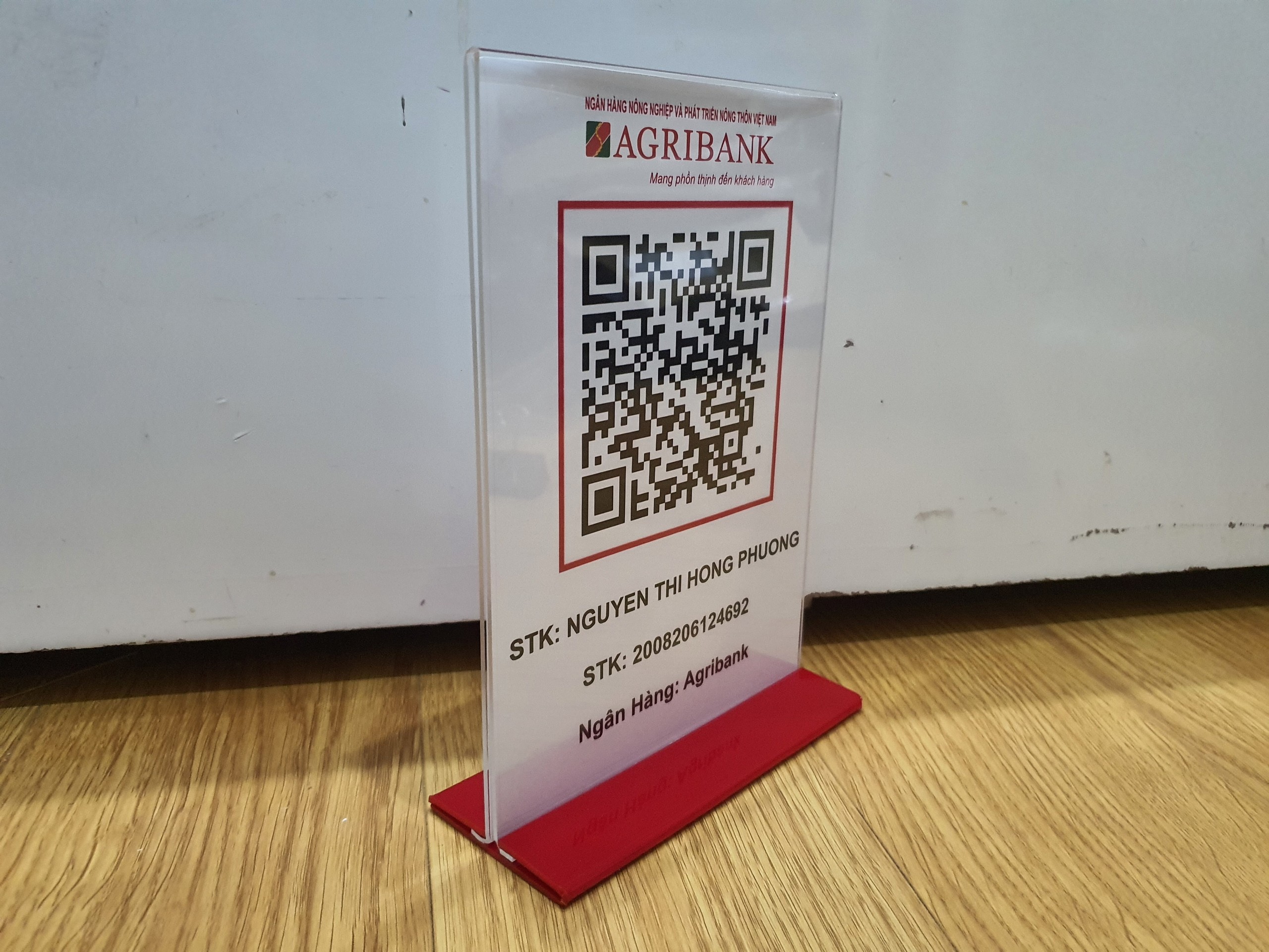Menu Mã QR CODE để bàn mica