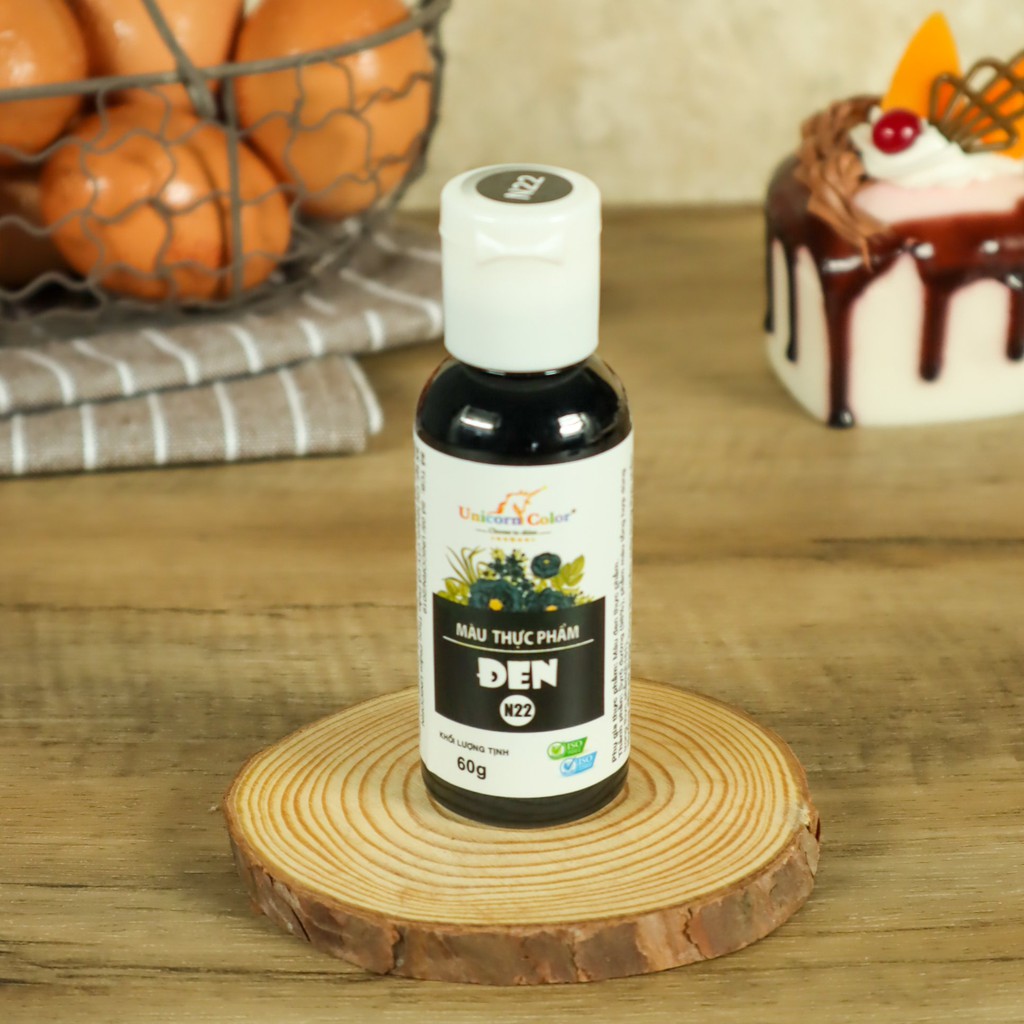 Màu thực phẩm 60g - Đen (Syrup color Black) - Unicorn color