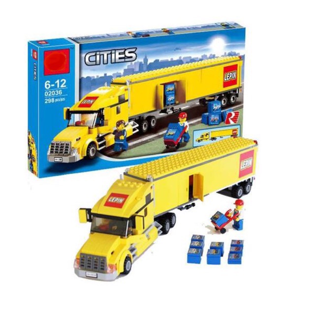 Bộ lắp ráp mô hình xe container chở hàng ( mã hot)