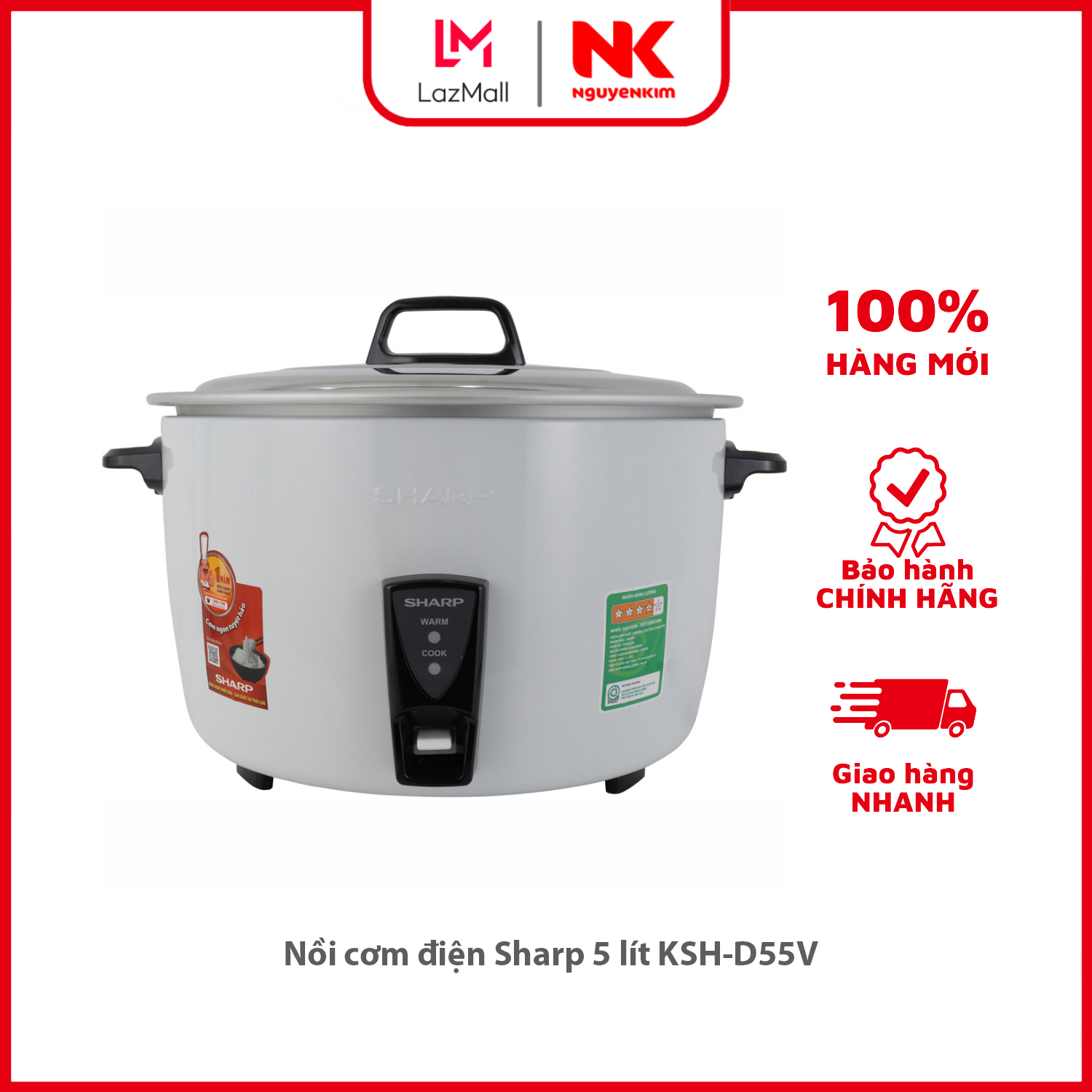 Nồi cơm điện sharp 5 lít ksh-d55v