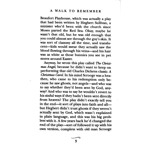 Sách tiếng Anh - A Walk to Remember By Nicholas Sparks