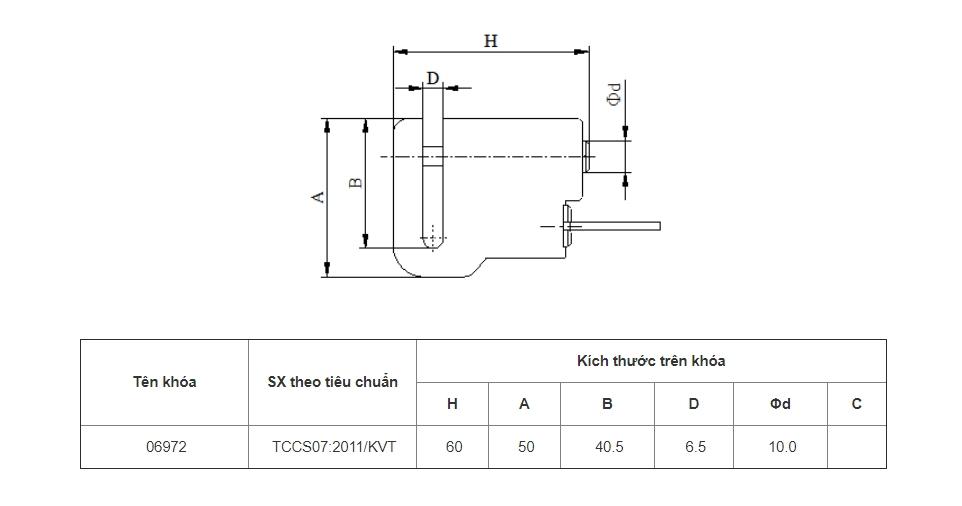 Khoá đĩa Việt Tiệp 06972