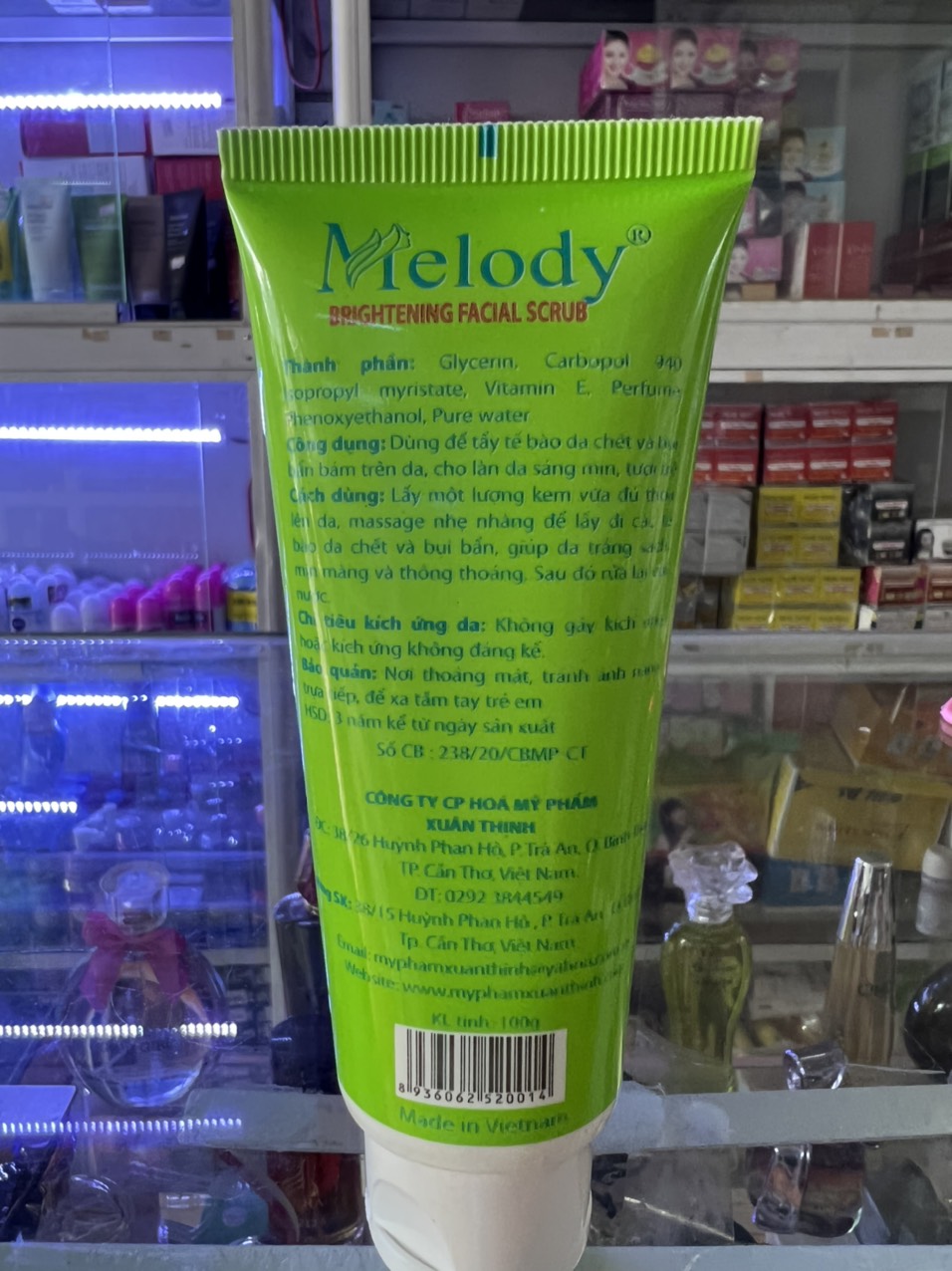 Kem Tẩy Tế Bào Chết Trà Xanh Melody 100g