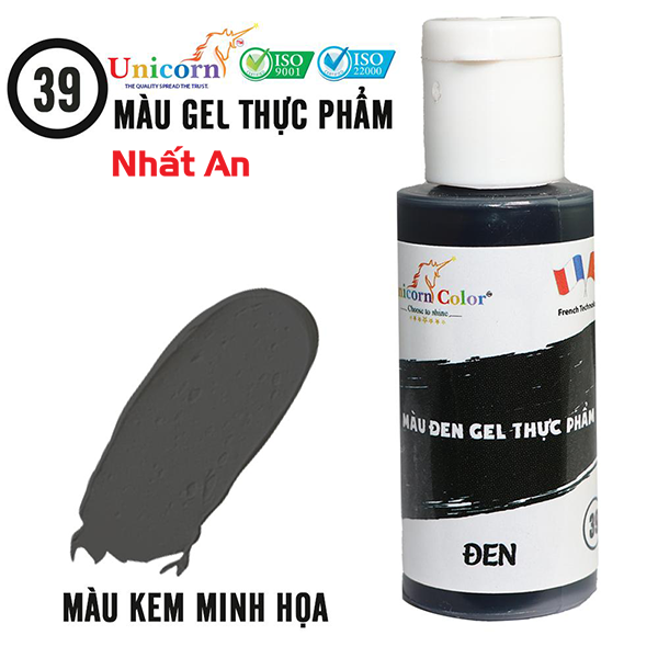 MÀU GEL THỰC PHẨM ĐEN 28GR UNICORN