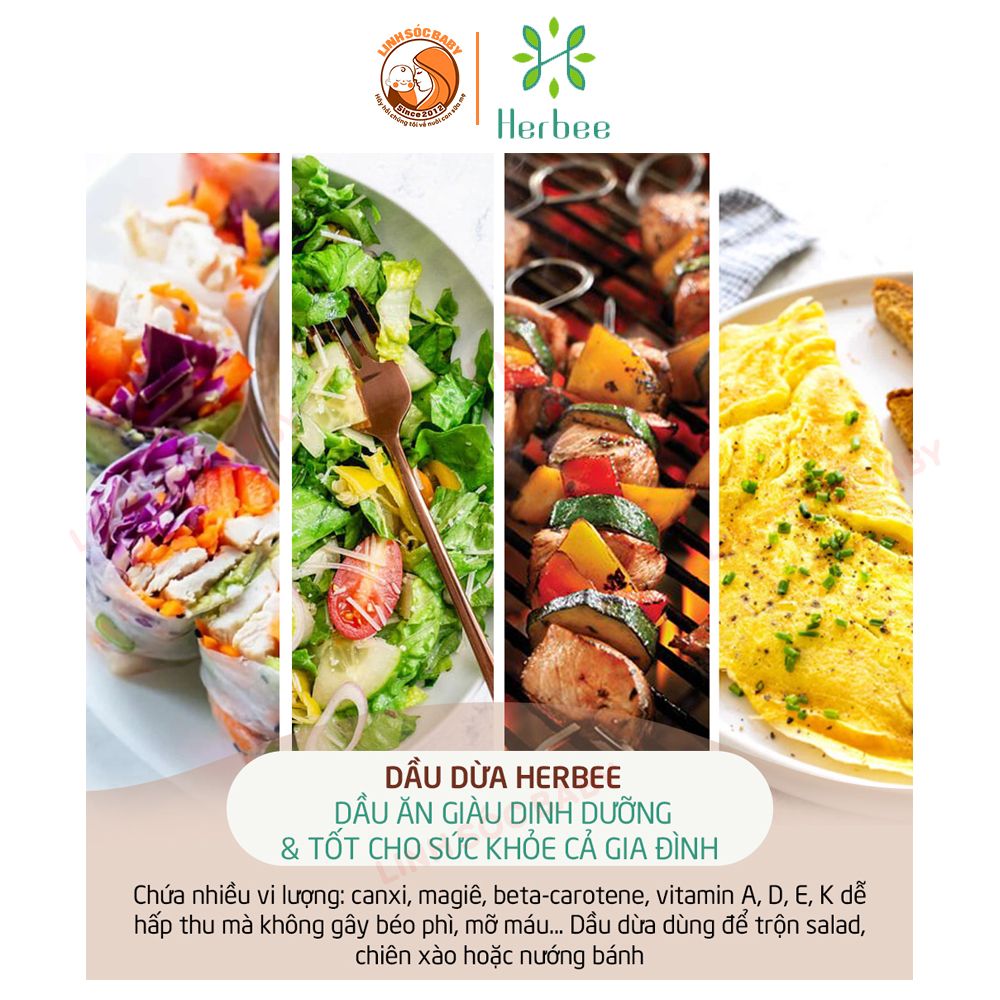Dầu Dừa Ép Lạnh Tinh Khiết Herbee