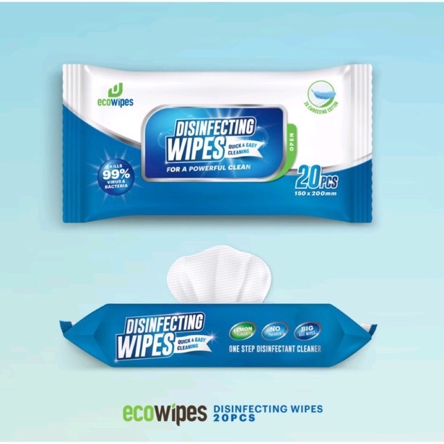 [HCM]Khăn giấy ướt diệt khuẩn Ecowipes ( 20 tờ )