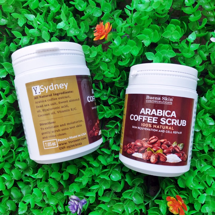 [HCM]Muối tắm Cà phê Cốt dừa Hạnh nhân tẩy tế bào chết Buena Skin 200g