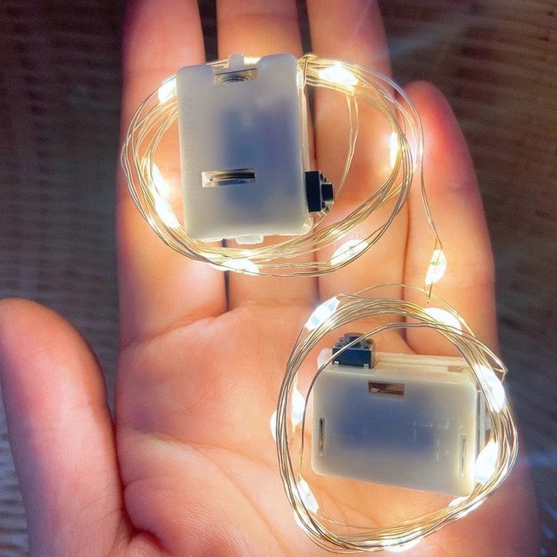 Dây đèn Led dùng pin ,dây đèn đom đóm nhấp nháy
