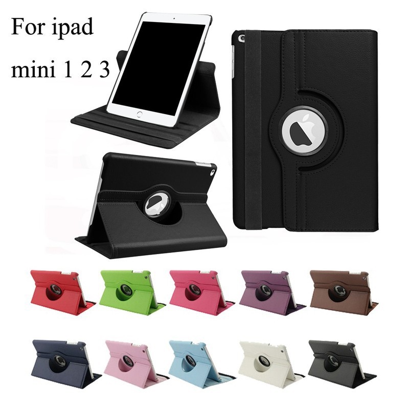 vỏ iPad❡✺▪  Bao da iPad mini 1 mini 2 mini 3 xoay 360 độ