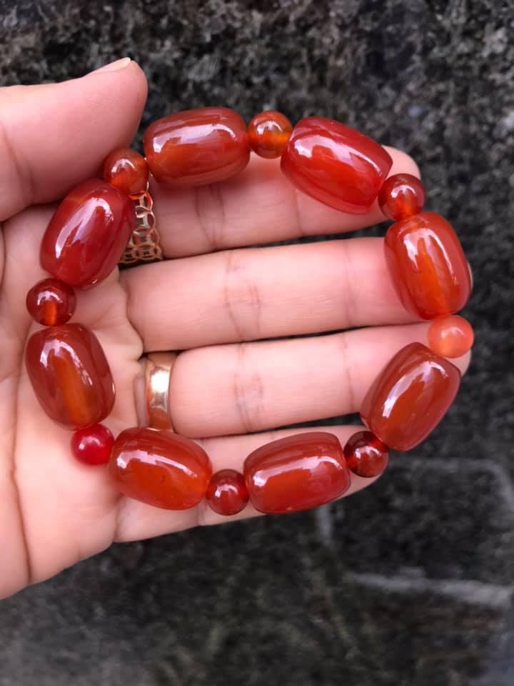 [HCM]VÒNG TAY LU THỐNG MIX HẠT TRÒN ĐÁ MÃ NÃO ĐỎ