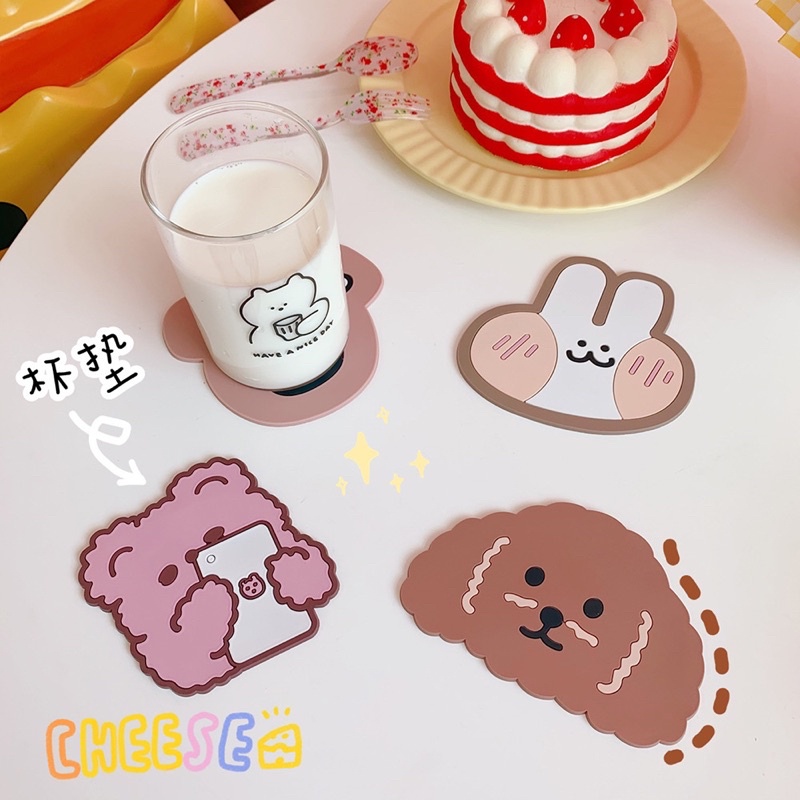 Đế Lót Ly Silicon Nhiều Hình Cute