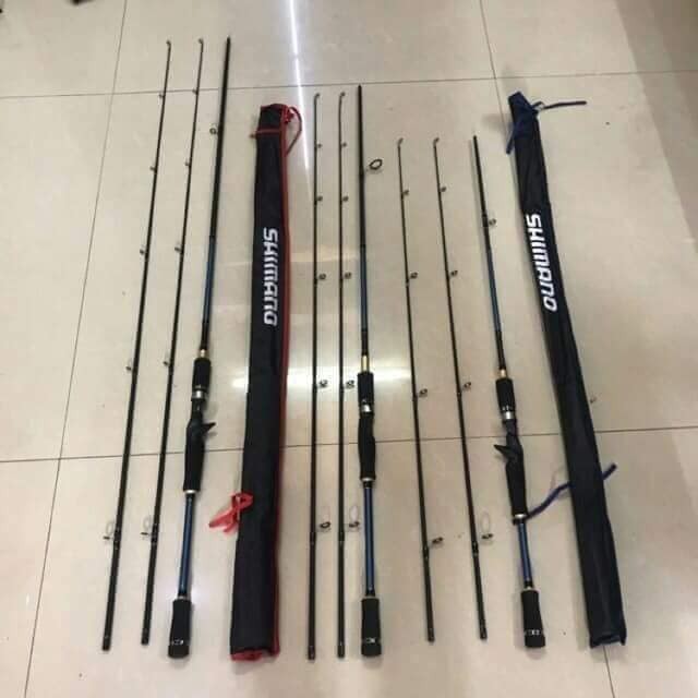 cần lure shimano 2 ngọn M và ML máy đứng và máy ngang độ dài  1m8