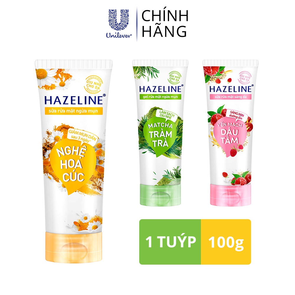 Hazeline sữa rửa mặt 100g